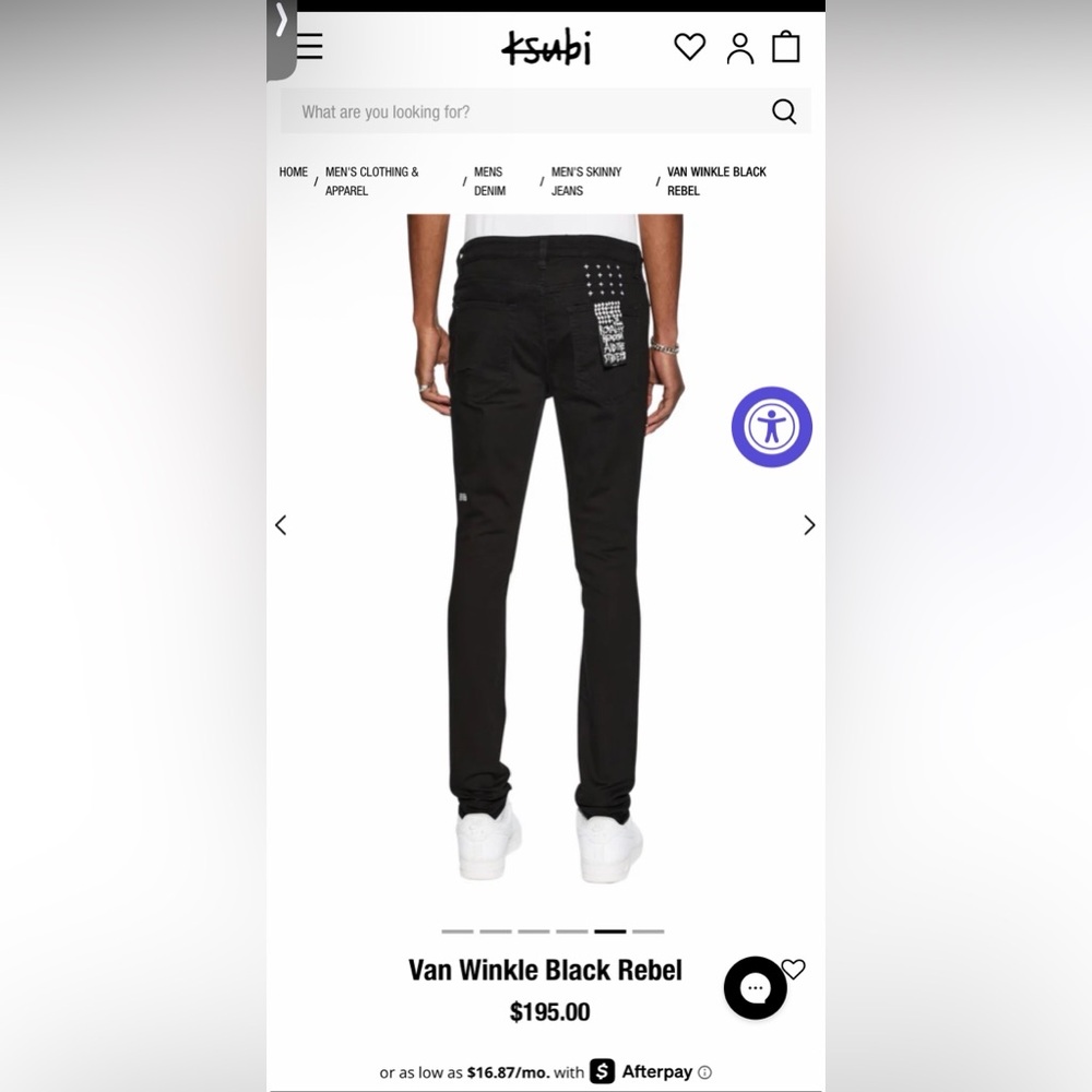 Ksubi Van Winkle Black Rebel Jeans